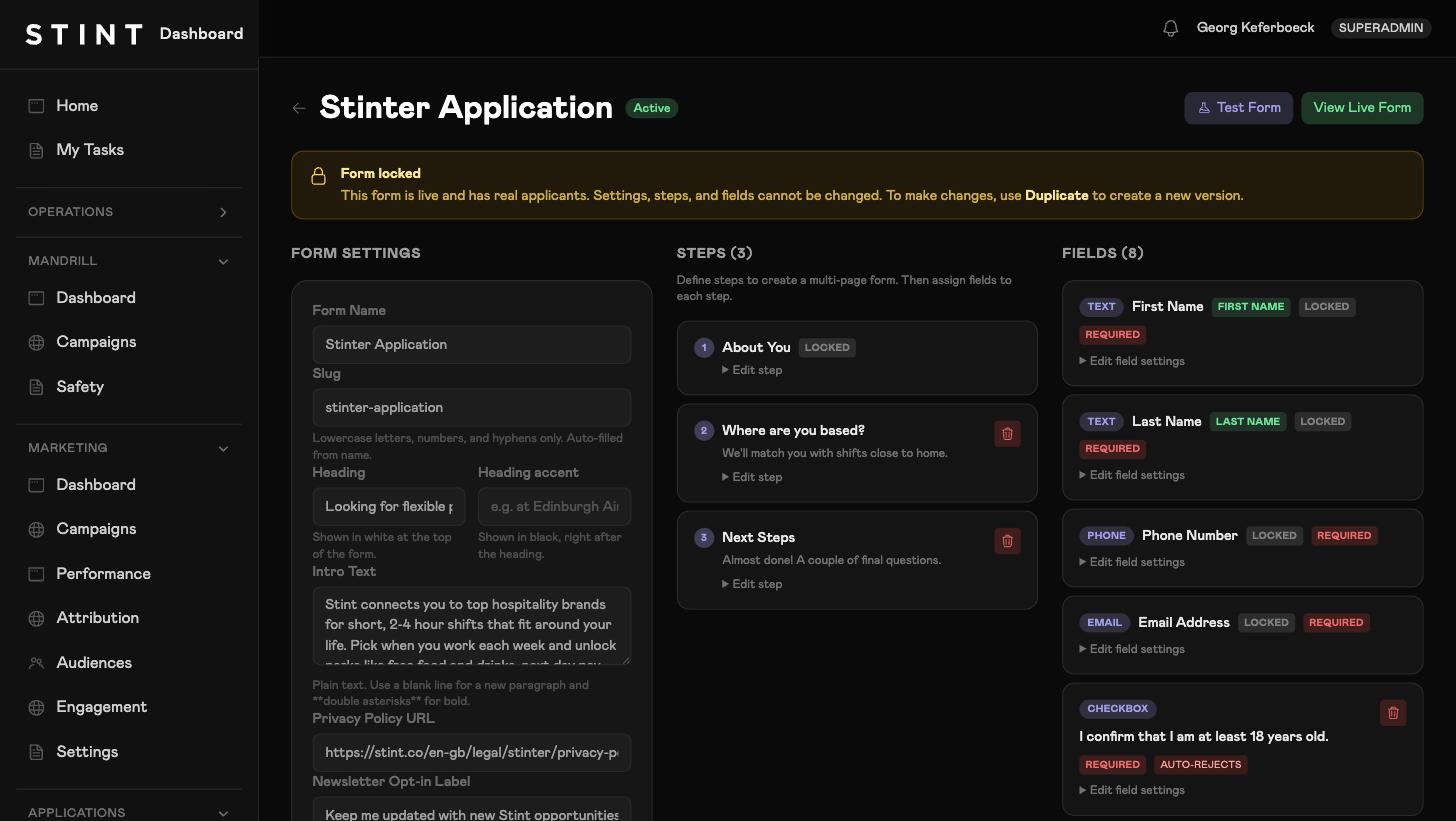 The form builder